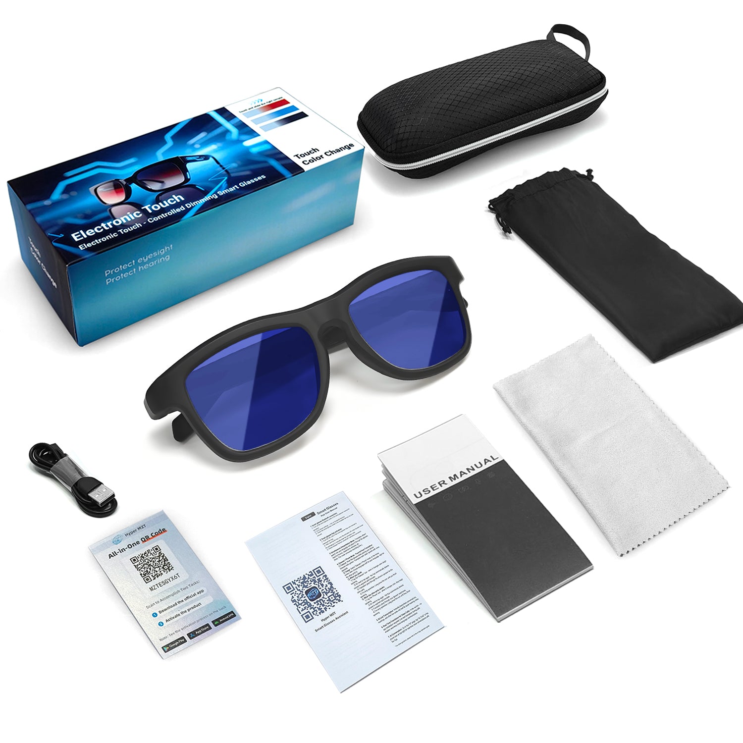 BK90 Smart Dimming and Color-Changing Smart Glasses