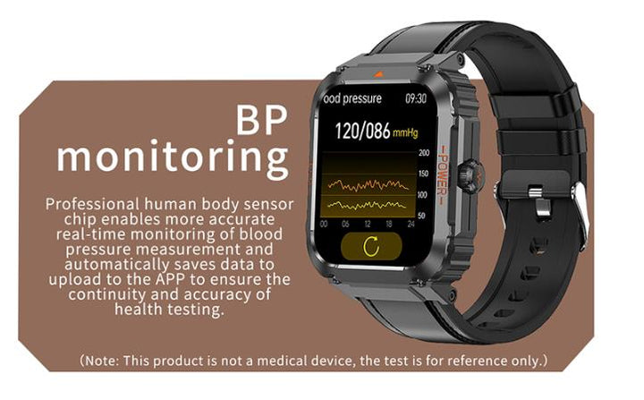 Bkwat Military Smartwatch BT Calling with ecg and blood pressure