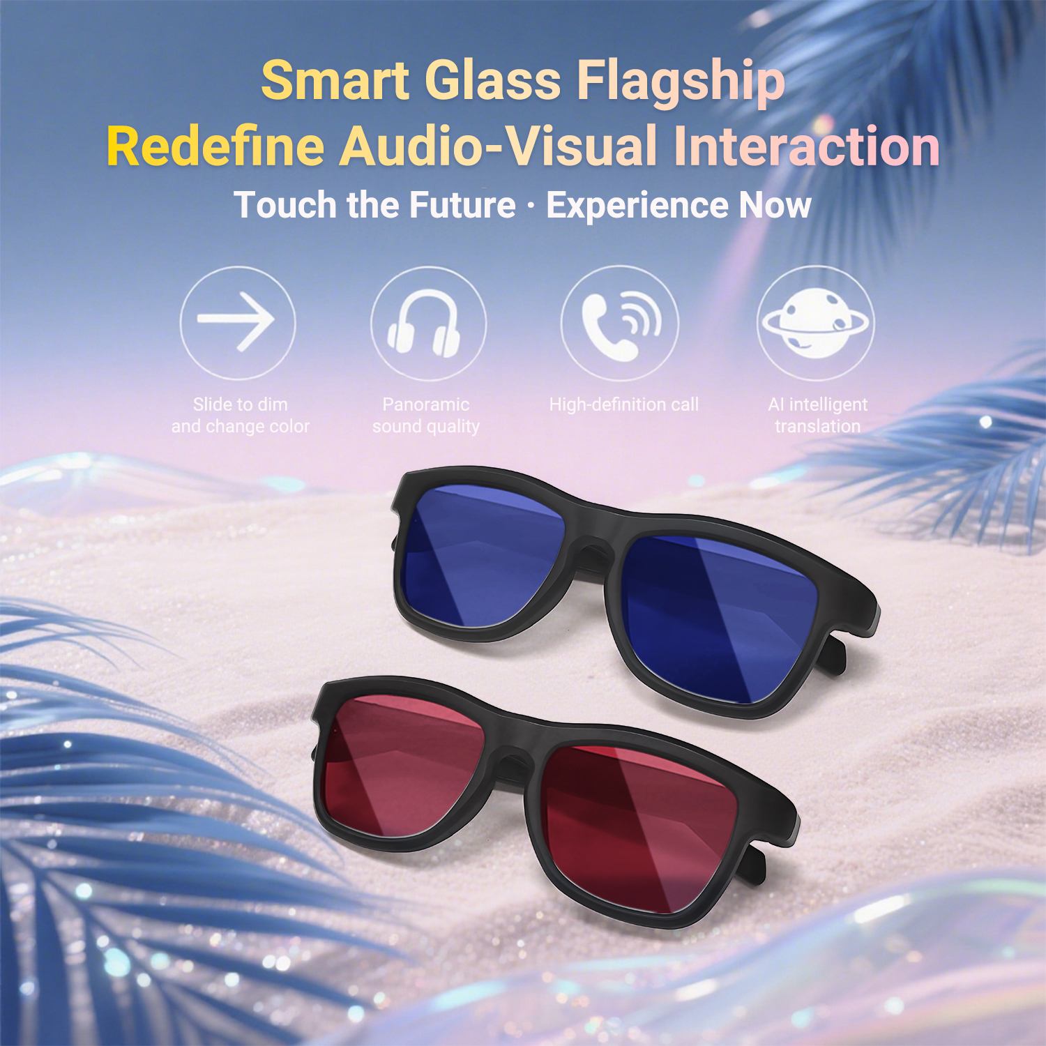 BK90 Smart Dimming and Color-Changing Smart Glasses