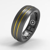 R18 Smart Ring Tungsten steel emotional anxiety temperature detection 5ATM waterproof ring smart