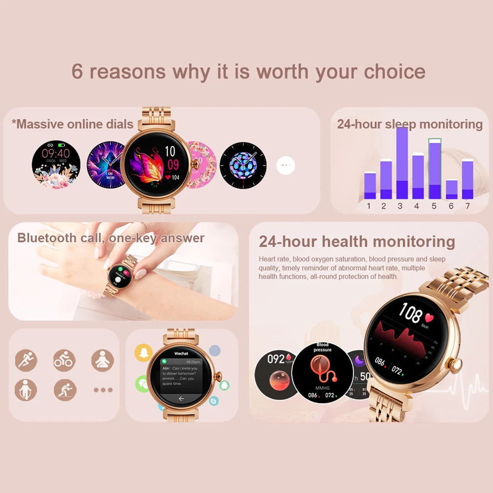 ChiBear AMOLED Fashion Smart Watch 1.04in Bluetooth Call Metal Body