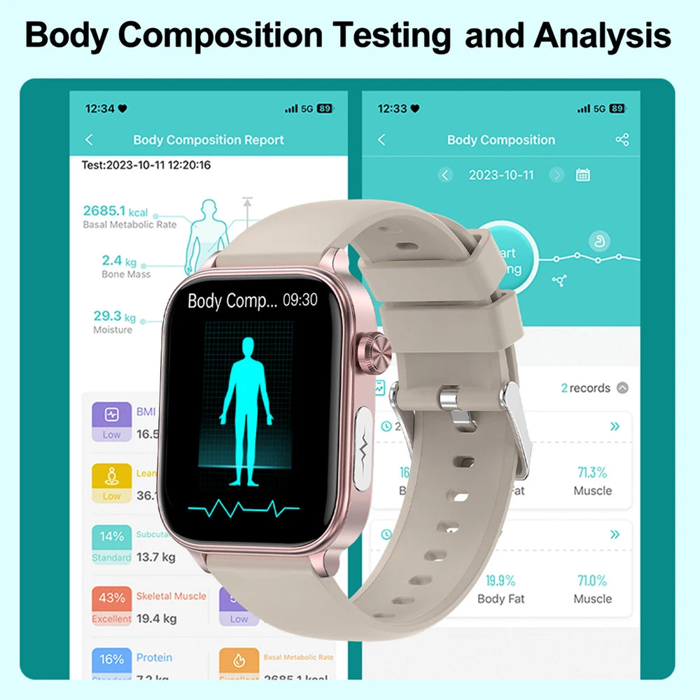 2026 New Smart Bracelet Fitness Tracker IP68 Waterproof Heart Rate Monitor
