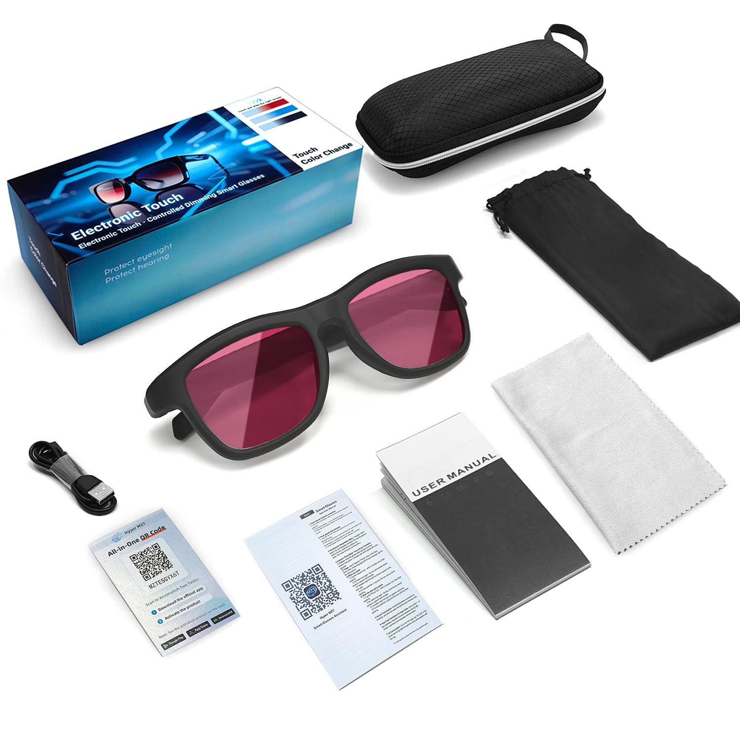 BK90 Smart Dimming and Color-Changing Smart Glasses