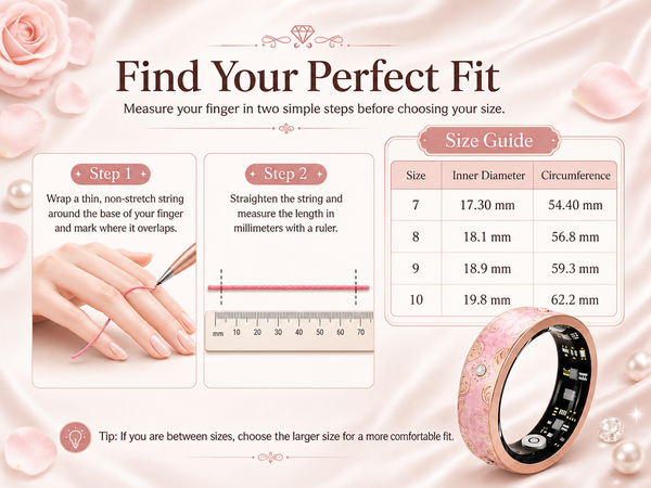 BKWAT BKD2 Jewelry-Inspired Smart Ring for Women with Health & Sleep Tracking