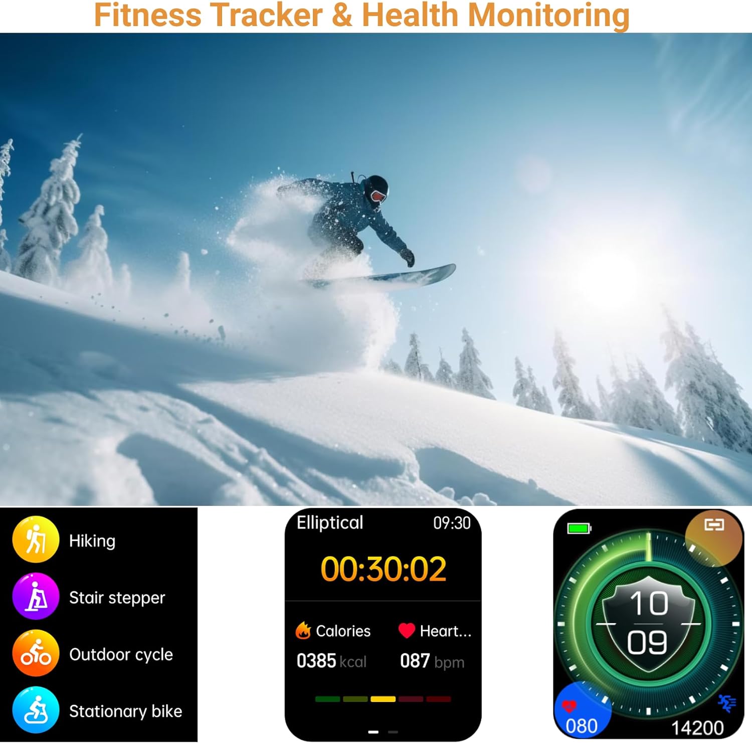 Smart Watch for Women/Men with Text and Call, Fitness Trackers 1.91" HD Screen Zinc Alloy Case, Blood Pressure Watch/Heart Rate Monitor/Sleep Tracker.