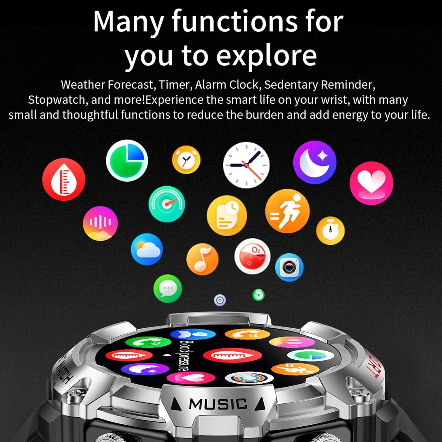 Smart watch with earbuds for Men Women,1.52" HD Touch Screen,9D Sound Effects,110+ Fitness & Sleep Monitor, Bluetooth Call, message notifcation, Android Phones and iOS compatible