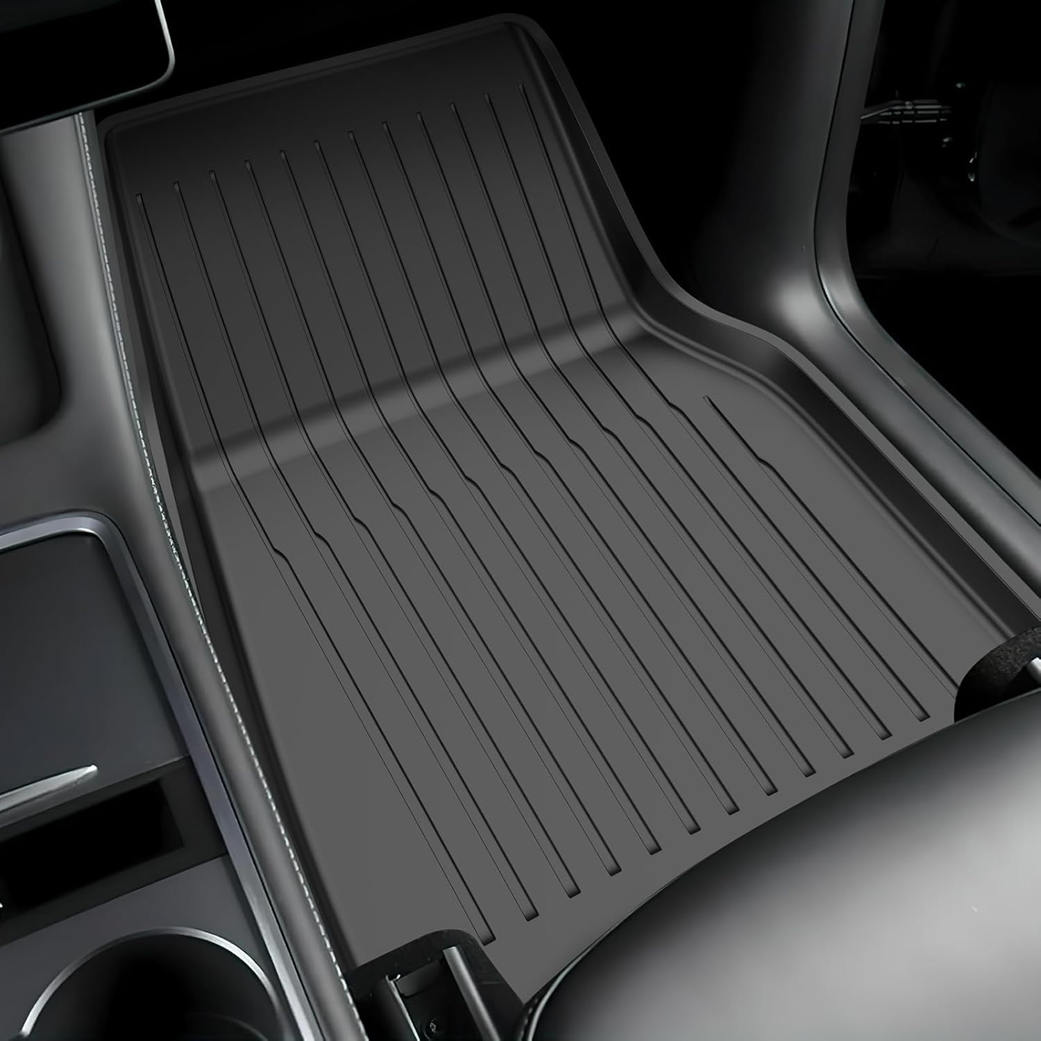 2024 Tesla Model y Floor mats - Custom Fit All Weather TPE Cargo Liner Trunk Accessories, Exclusively Compatible with 2021-2024 Tesla Model Y 5-Seat (Model Y Full Floor Mat Kit - Set of 6)