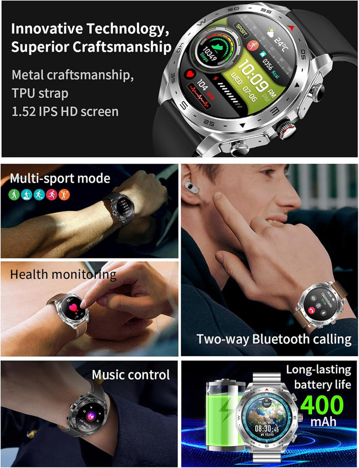 Smart Watch with Earbuds, 2 in 1 Bluetooth Earphones & Smart Watch, Fitness Tracker with Blood Oxygen Heart Rate Sleep Monitor, Long Time Standby Sports Watch for Men/Women