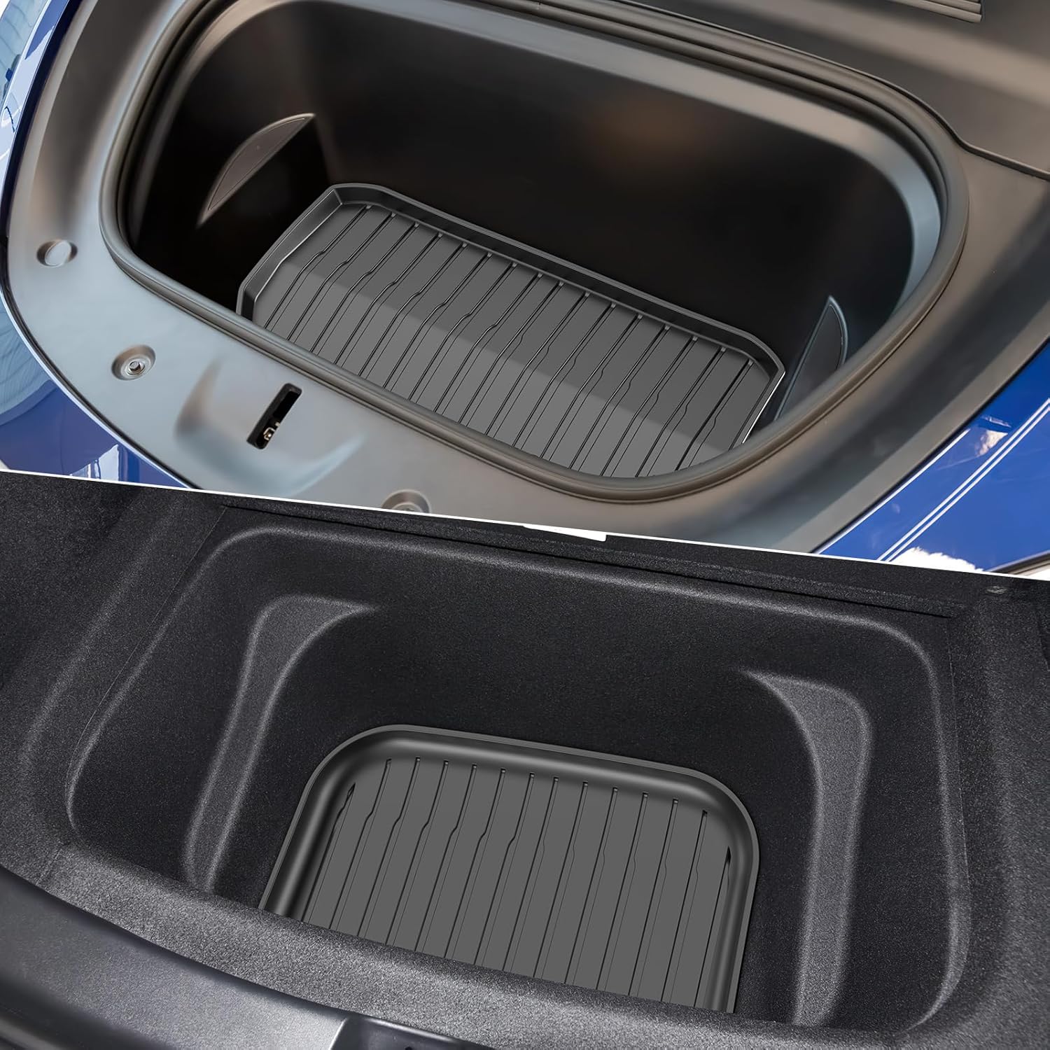 2024 Tesla Model y Floor mats - Custom Fit All Weather TPE Cargo Liner Trunk Accessories, Exclusively Compatible with 2021-2024 Tesla Model Y 5-Seat (Model Y Full Floor Mat Kit - Set of 6)