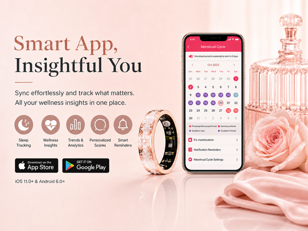 BKWAT BKD2 Jewelry-Inspired Smart Ring for Women with Health & Sleep Tracking
