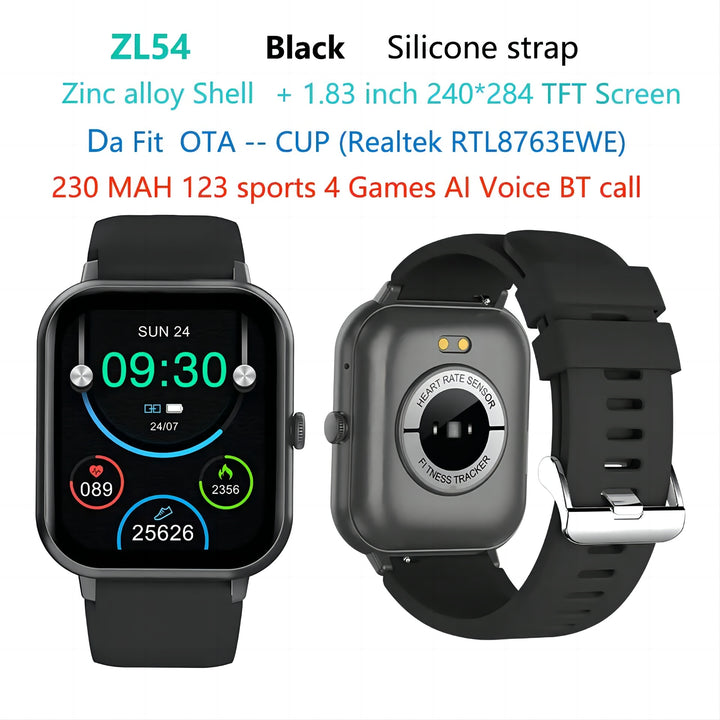 BKZL54 bluetooth smartwatch AI voice assistant health smartwatch