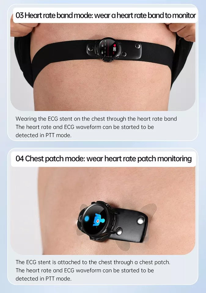 Geekran Smartwatch Glucose Monitor With ECG+PPG IP68 Waterproof