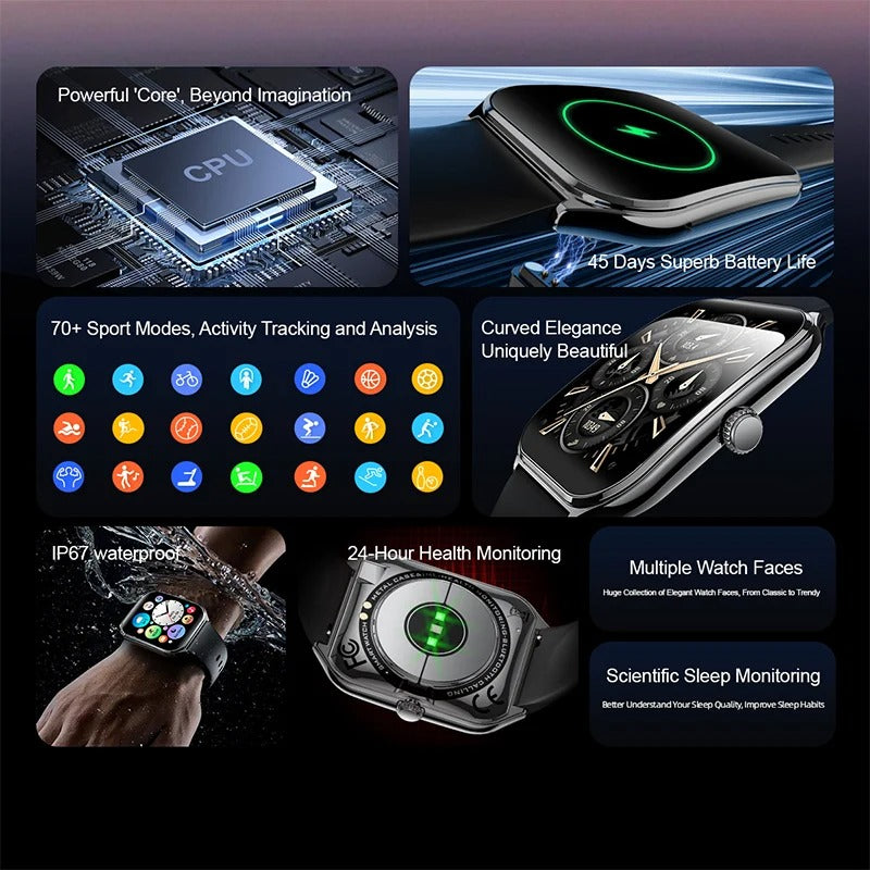 2026 NEW Smart Watch 1.96in AMOLED Display Bluetooth Call