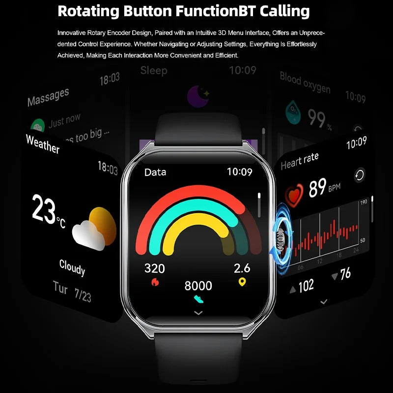 2026 NEW Smart Watch 1.96in AMOLED Display Bluetooth Call