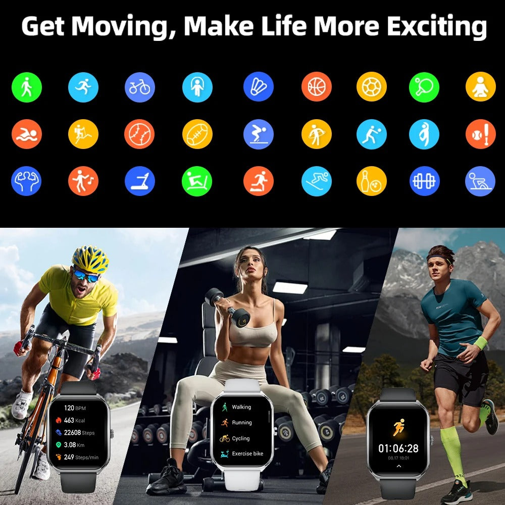 2026 NEW Smart Watch 1.96in AMOLED Display Bluetooth Call