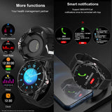 Smartwatch with headphones 2 in 1 wireless BT earphones music control