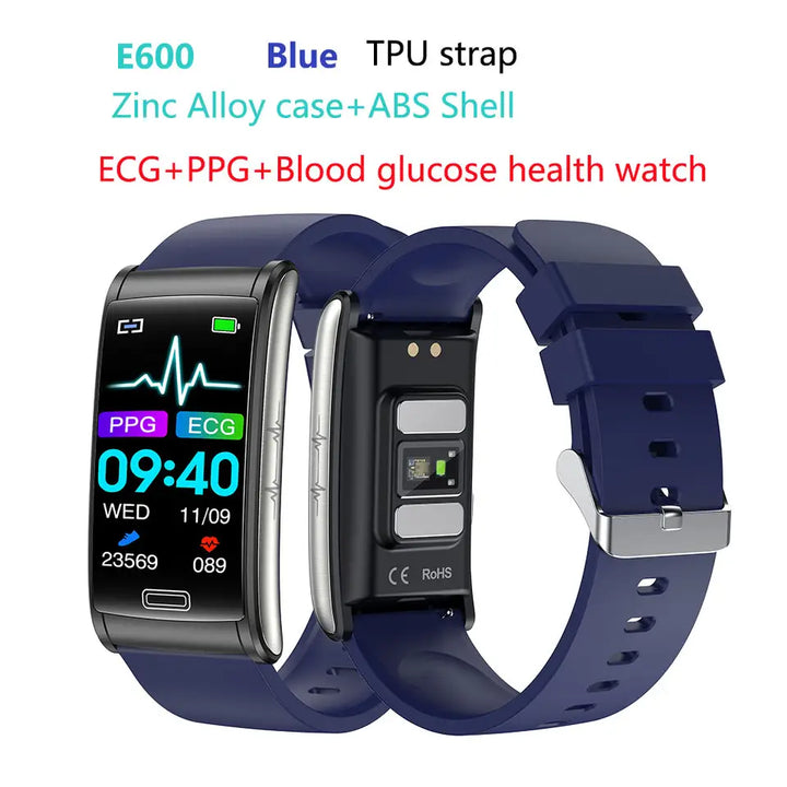 Bkwat best E600 blood glucose smartwatch with ECG & PPG & Blood Glucose health monitoring smart bracket