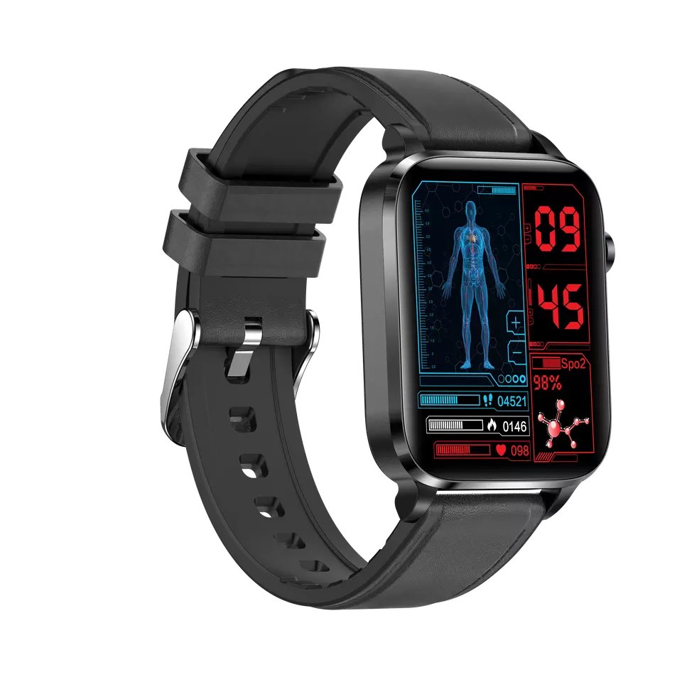 Smart watch with cardiac glucose high end smart health watch and ECG body temperature monitoring