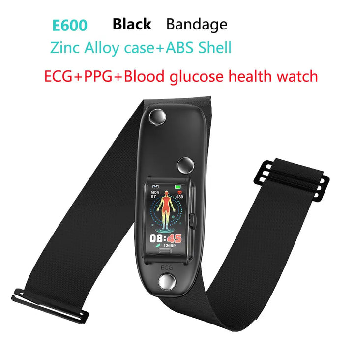 Bkwat best E600 blood glucose smartwatch with ECG & PPG & Blood Glucose health monitoring smart bracket