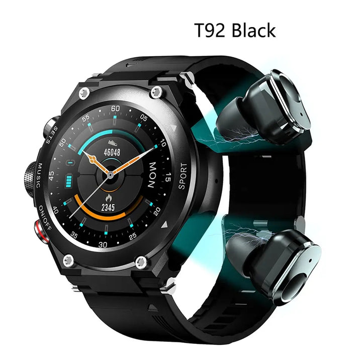 BK92 pro smartwatch with earbunds 2 in 1 BT calling