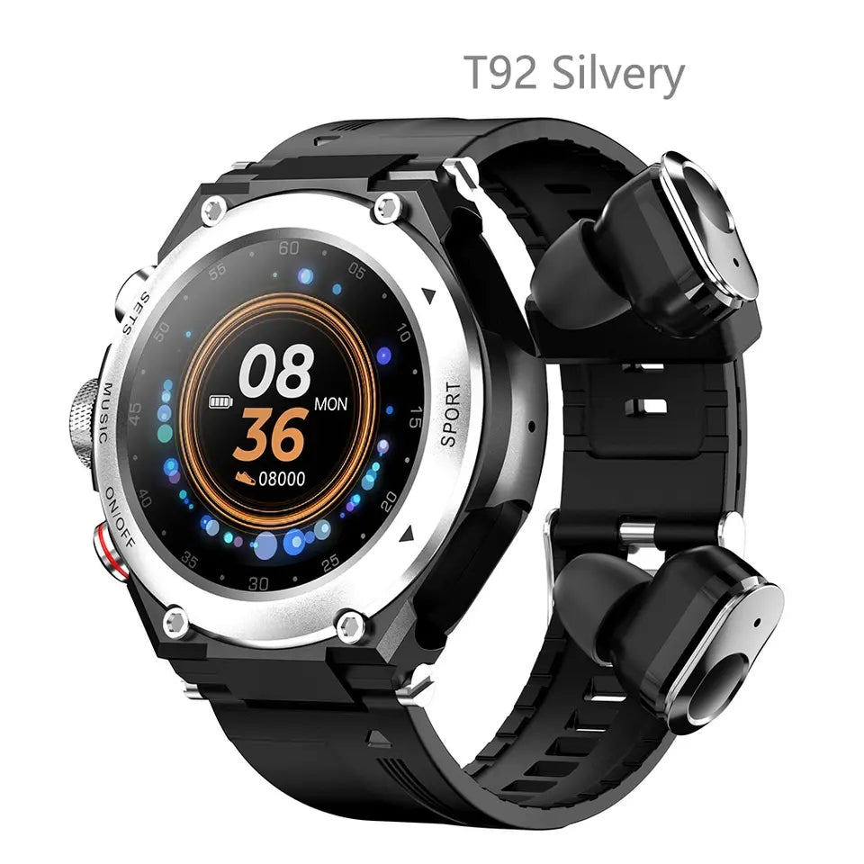 BK92 pro smartwatch with earbunds 2 in 1 BT calling