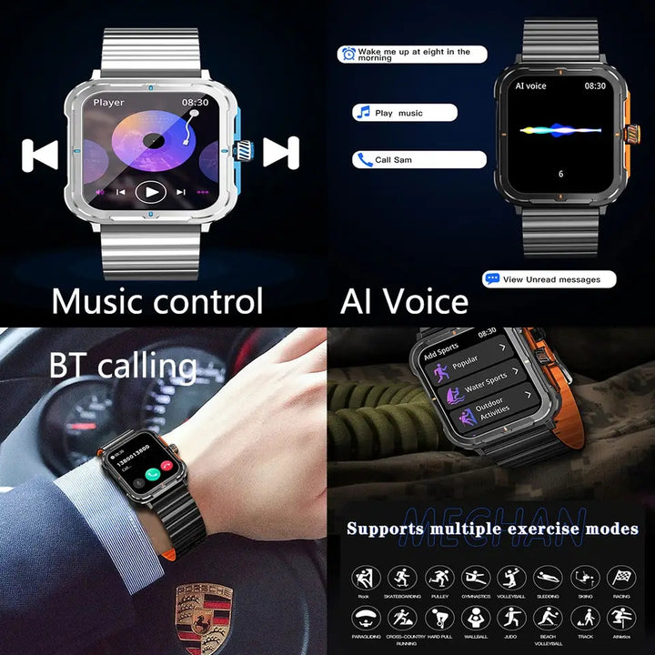 Waterproof smartwatch for men and women with HD Color screen BT Call phone